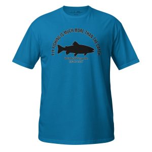 Camiseta azul Pescar es mucho más que atrapar peces WaderPeople
