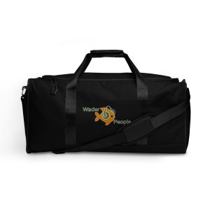 Bolsa de viaje negra con logo bordado WaderPeople